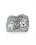 Vintage Diamond Wave Ring