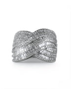 Vintage Diamond Wave Ring