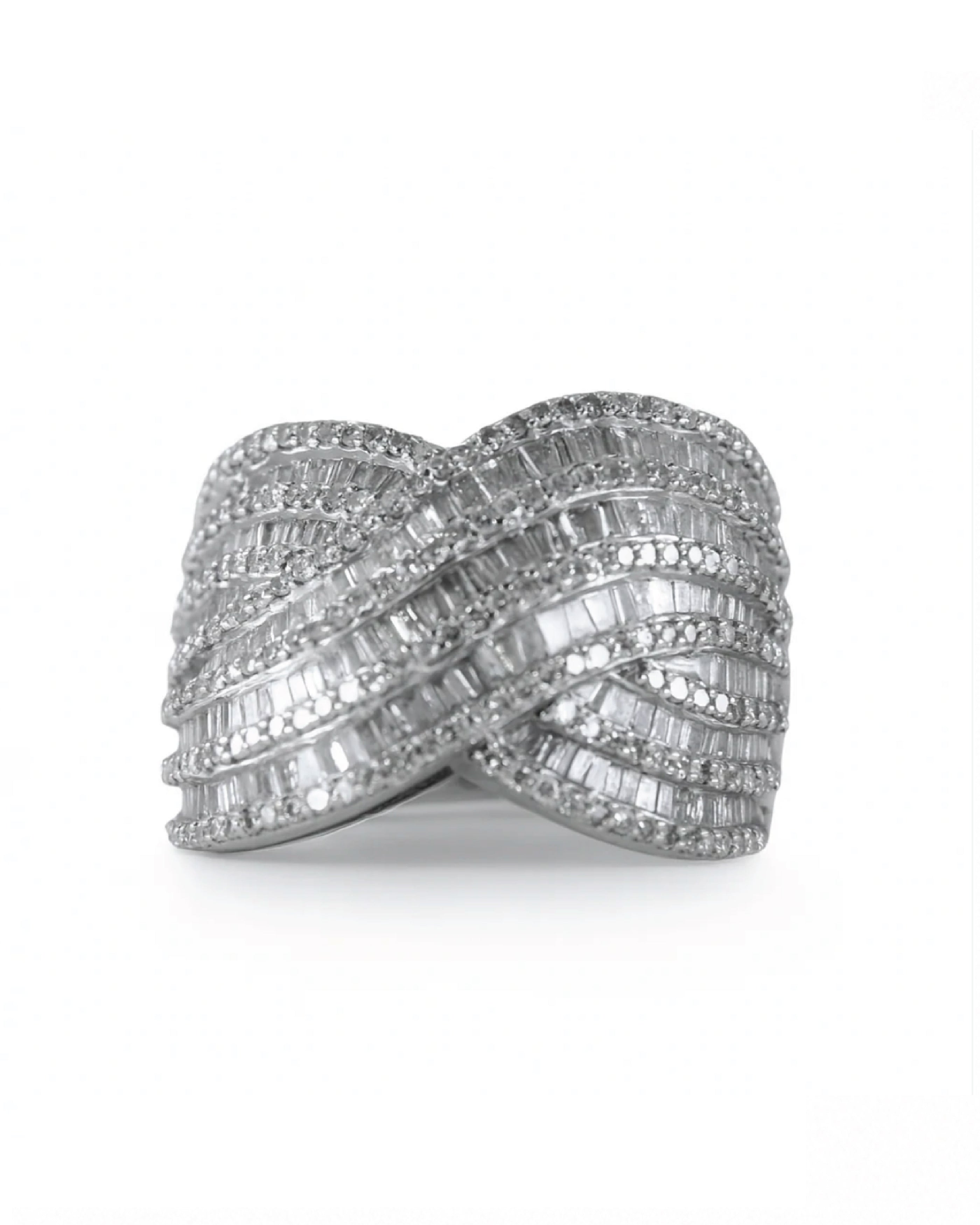 Vintage Diamond Wave Ring