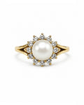 Vintage Pearl and Diamond Ring