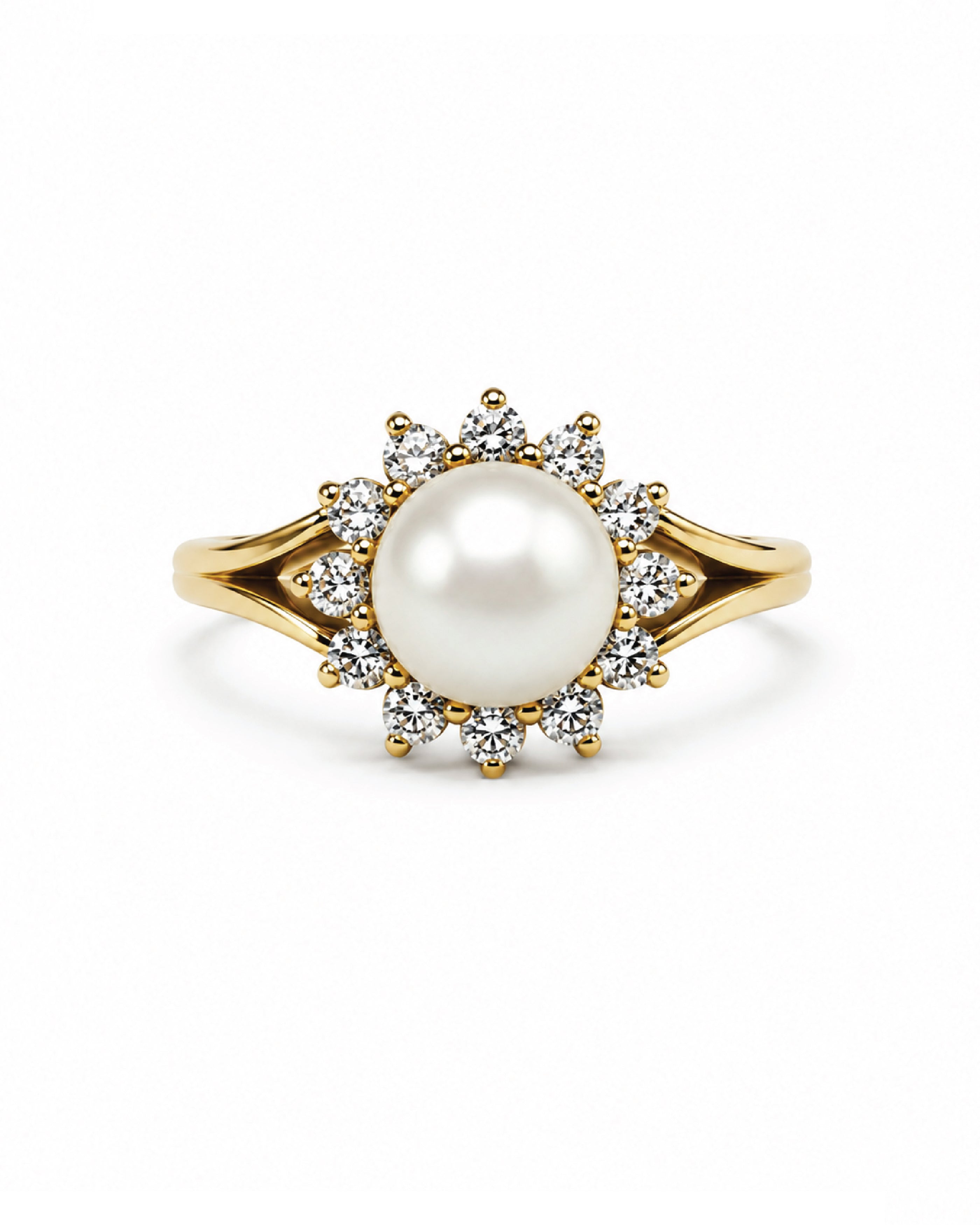 Vintage Pearl and Diamond Ring