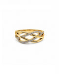 Vintage Diamond Cross Over Ring