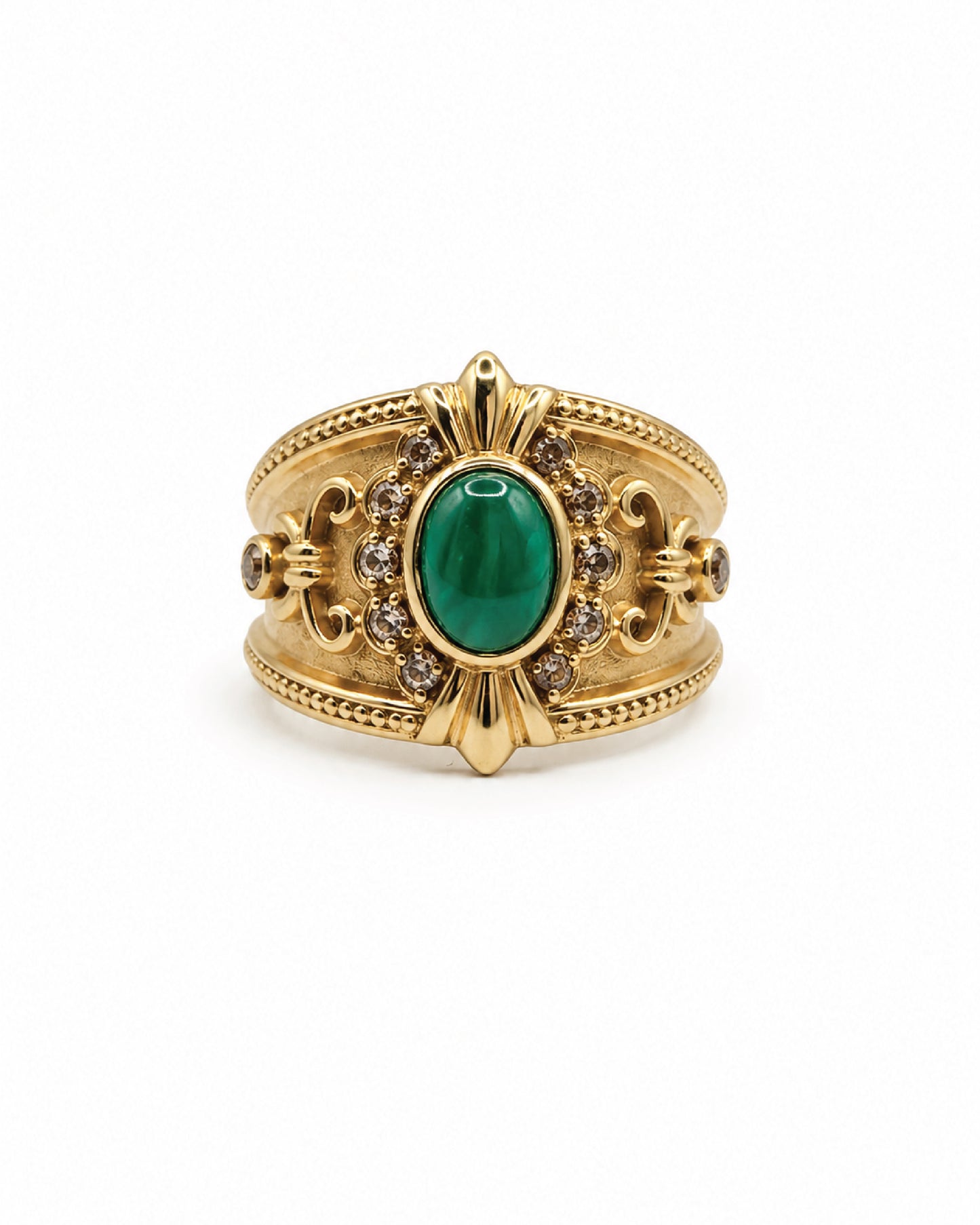 Vintage Emerald Cabochon Ring