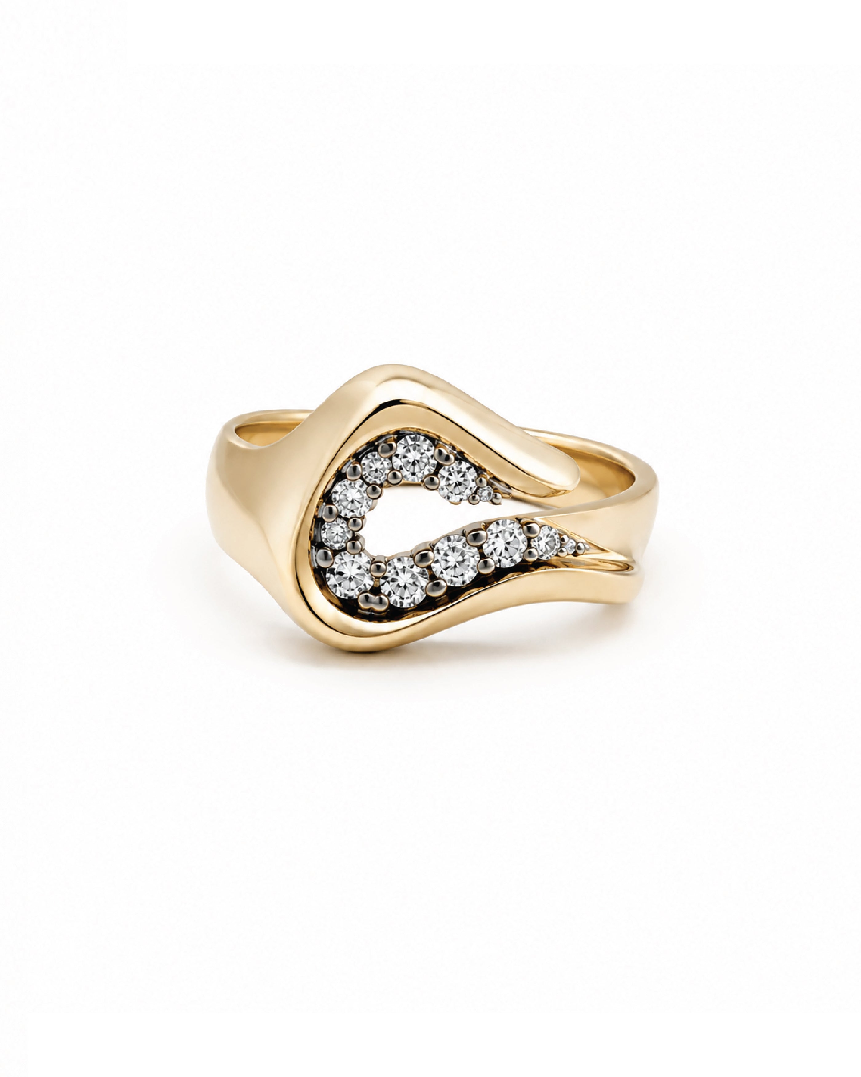 Vintage Diamond Curve Ring