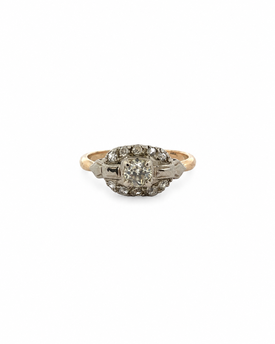 Vintage Old Euro Two Tone Ring