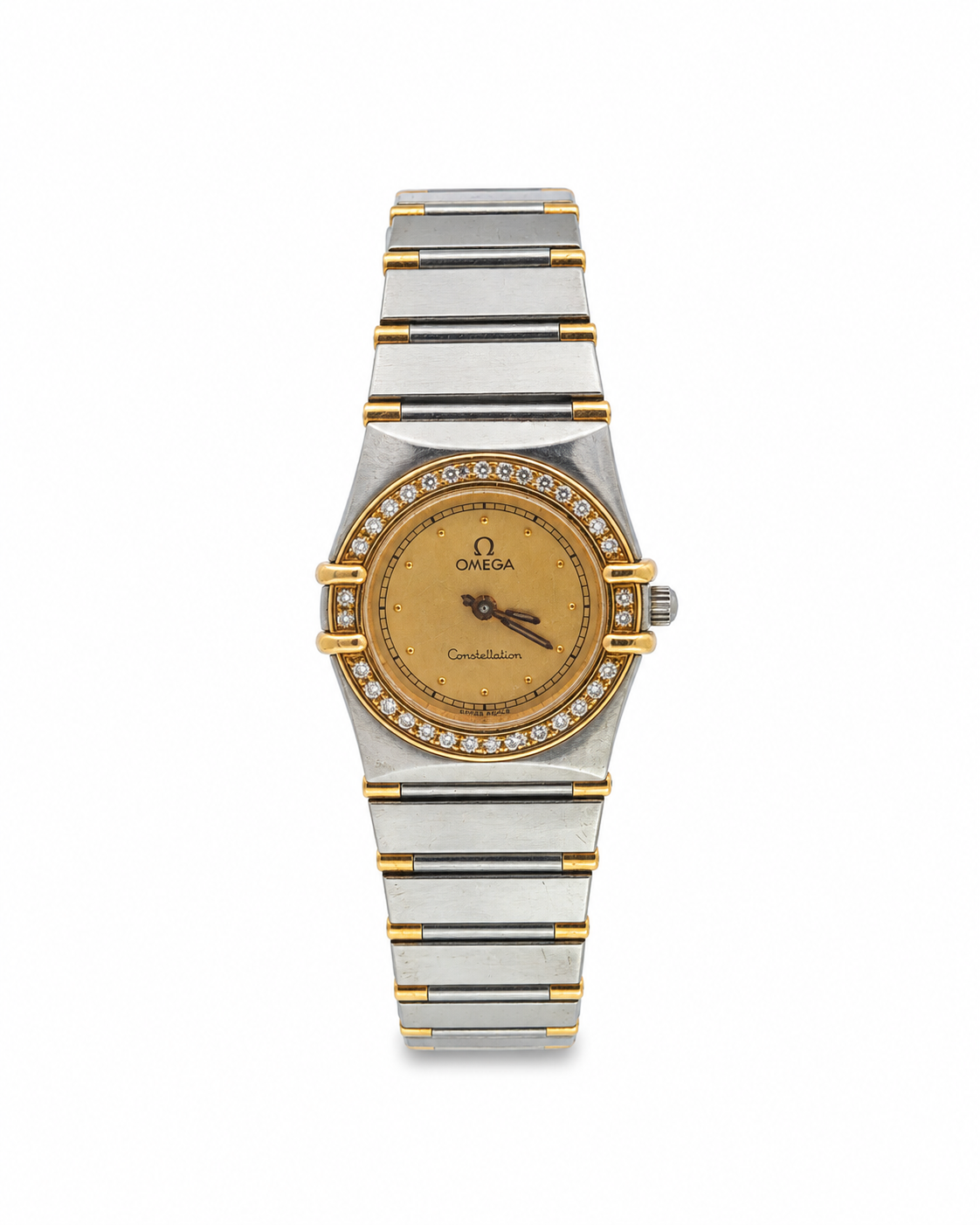 1990s 27mm Omega Constellation Two-Tone Diamond Bezel