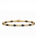 Vintage 10k gold sapphire and diamond bracelet