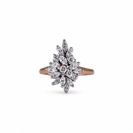 Vintage Diamond Cluster Ring