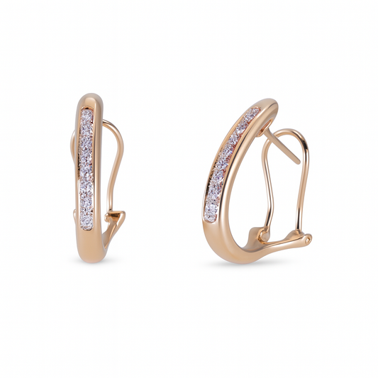 Vintage Channel Set Diamond Hoops