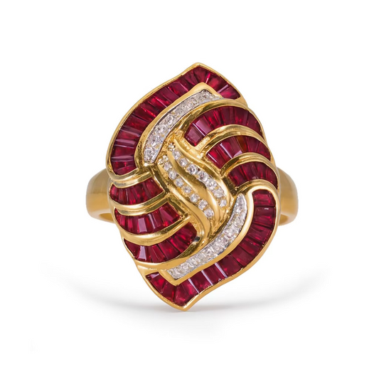 Vintage Ruby Cocktail Ring