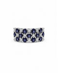 Vintage 14k white gold [tanzanite/tourmaline] and sapphire ring