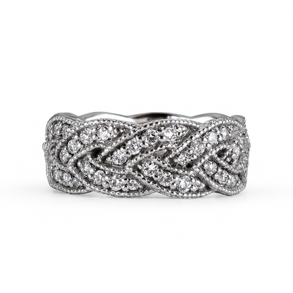 Vintage Braid Diamond Ring