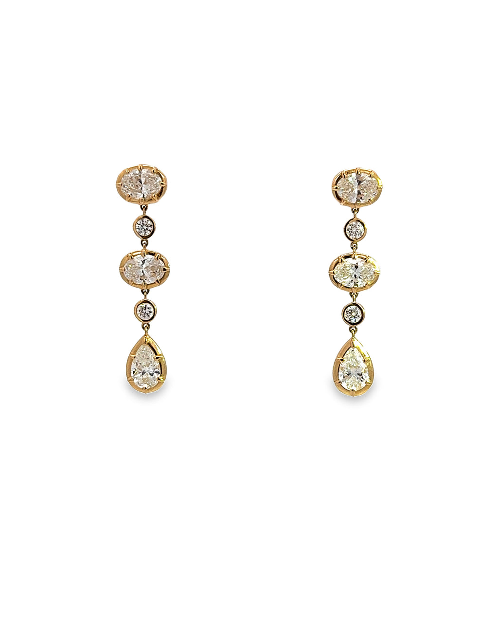 Multi Shape Georgian Drop Earrings