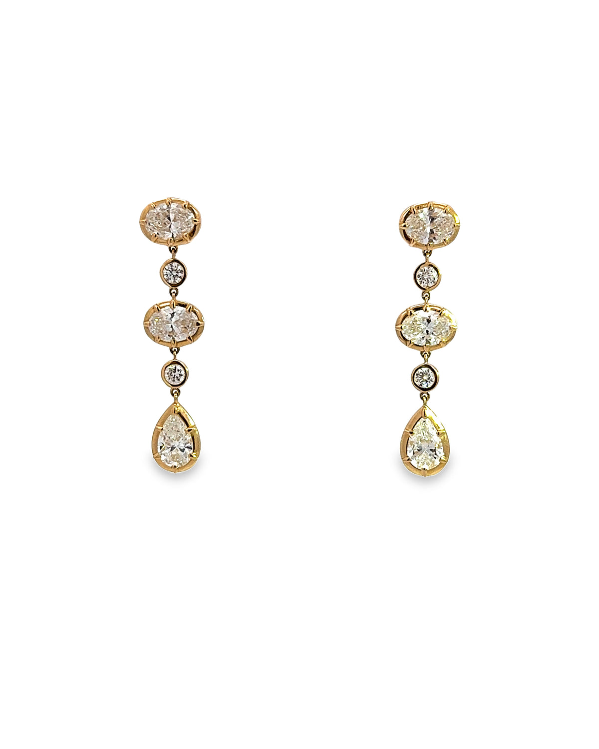 Multi Shape Georgian Drop Earrings