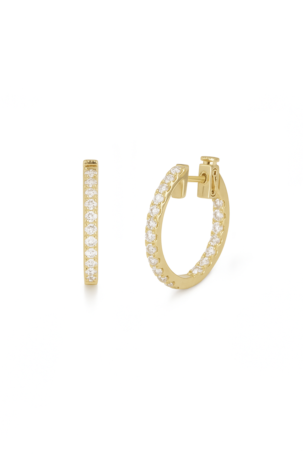 Pave Eternity Huggie Hoops