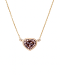 Pink Diamond Heart Shaped Necklace