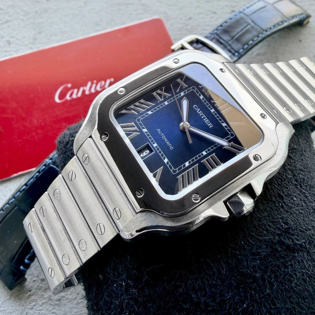 Cartier Santos Blue Dial