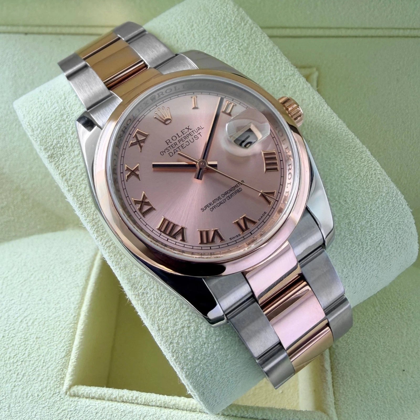 Rolex Datejust - Two Rose Gold Roman Numerals Dial