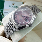 Rolex Diamond Black Mother of Pearl Datejust Jubilee