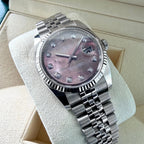Rolex Diamond Black Mother of Pearl Datejust Jubilee