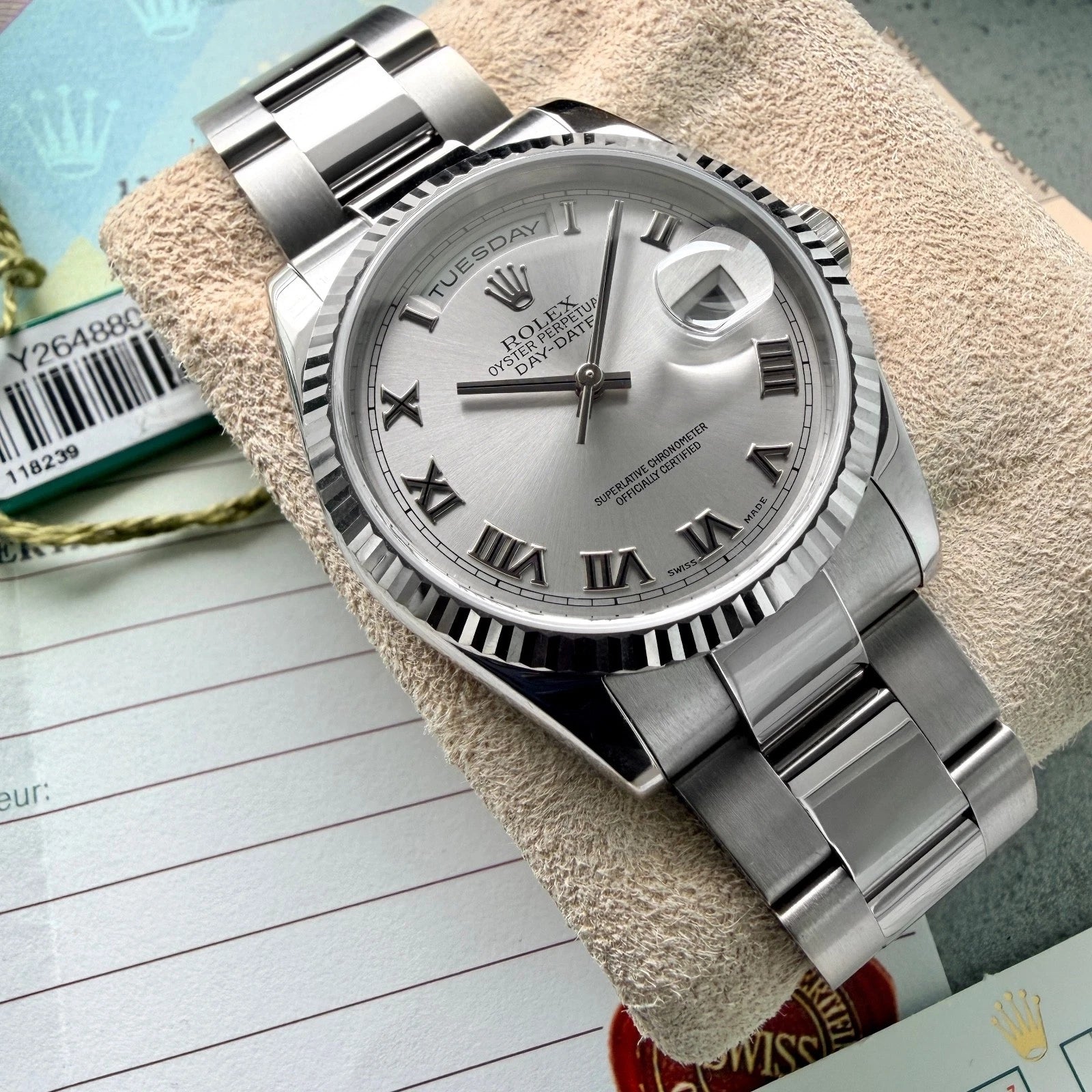 Rolex President Solid 18k White Gold