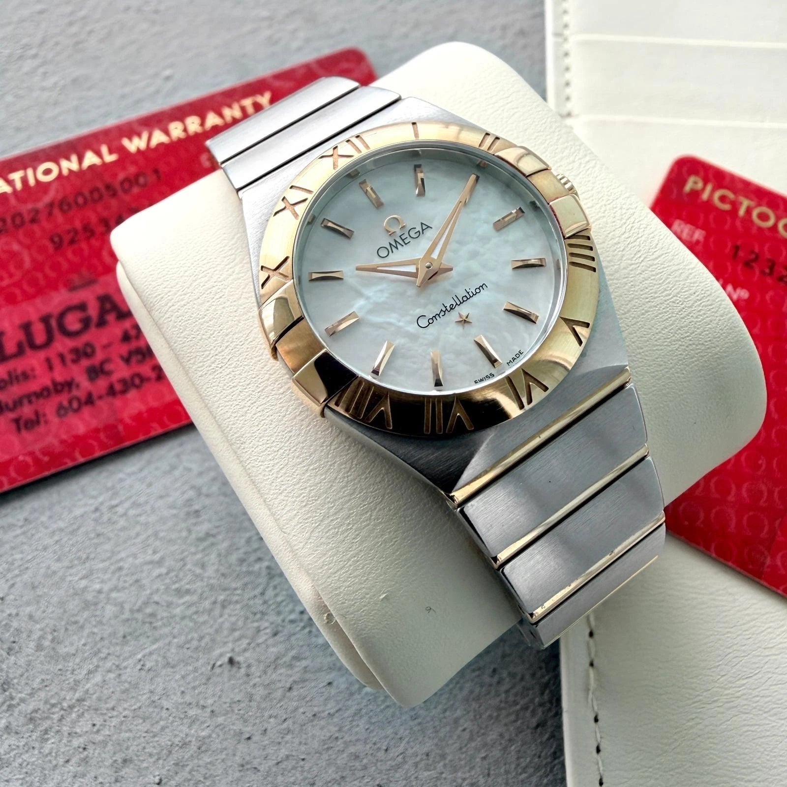 27mm Omega Constellation Two Tone Mother of Pearl dial